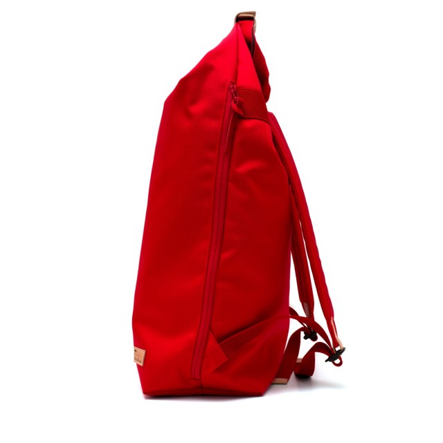 Ear fold top backpack Red