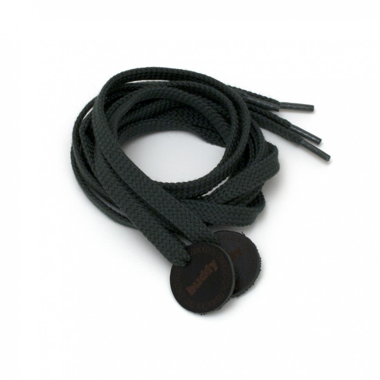 Shoelaces Olive with Leather patch 130 cm : 51"